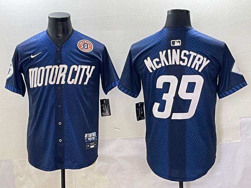 Men 2025 Detroit Tigers #39 Mckinstry Blue City Edition Nike MLB Jersey style 5